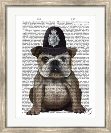 Framed Bulldog Policeman Print