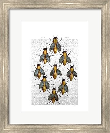 Framed Medieval Bees Print