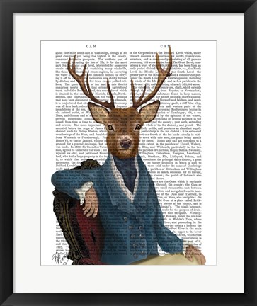 Framed Distinguished Deer Portrait Print