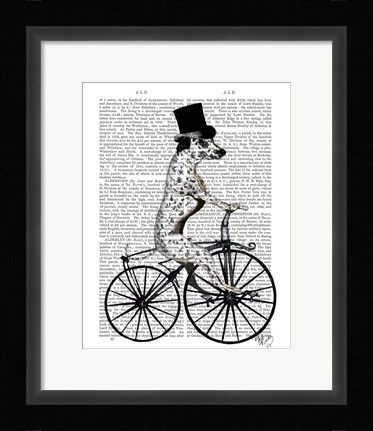 Framed Dalmatian on Bicycle Print