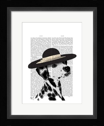 Framed Dalmatian and Brimmed Black Hat Print