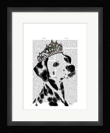 Framed Dalmatian with Tiara Print