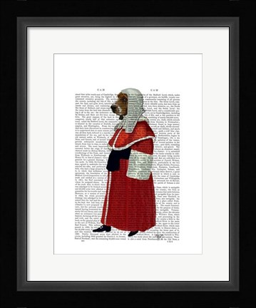 Framed Basset Hound Judge Full I Print