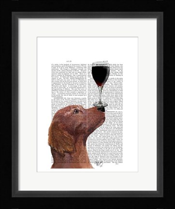 Framed Red Setter Dog Au Vin Print