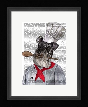 Framed Schnauzer Chef Print