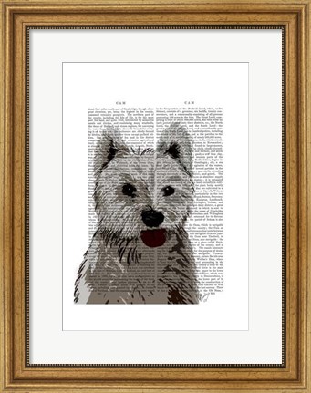 Framed West Highland Terrier Plain Print