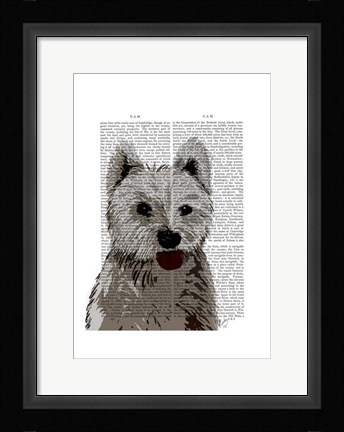 Framed West Highland Terrier Plain Print