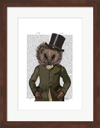 Framed Hedgehog Rider Portrait Print
