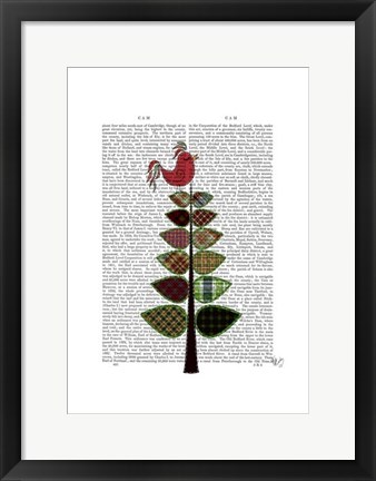 Framed Tartan Tree Illustration Print