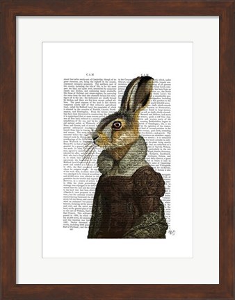 Framed Madam Hare Portrait Print