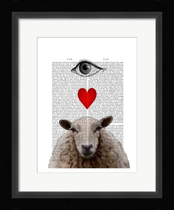 Framed I Heart Ewe Print