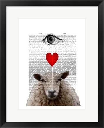 Framed I Heart Ewe Print