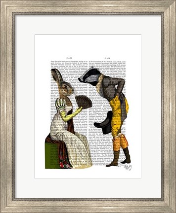 Framed Look Of Love Regency Badger &amp; Hare Couple Print