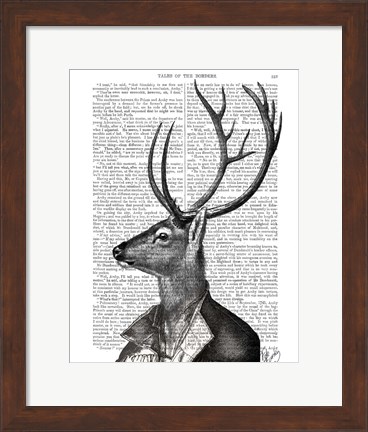 Framed Deer Portrait 2 Print