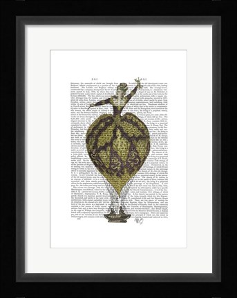 Framed Hot Air Balloon Woman 1 Print