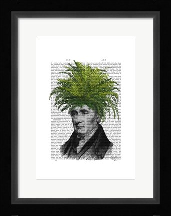 Framed Fern Head Plant Head Print