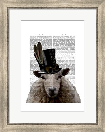 Framed Steampunk Sheep Print