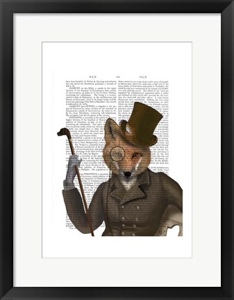 Framed Bounder Fox Print Print