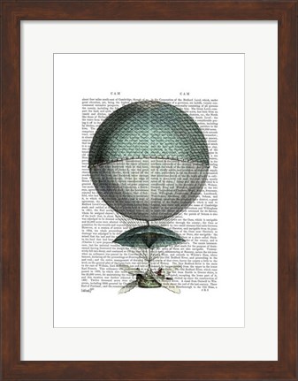 Framed Vaisseau Volant Hot Air Balloon Print