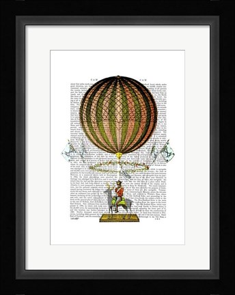 Framed Hot Air Balloon Zephire Print