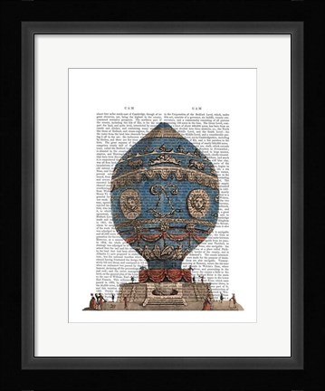 Framed Montgolfier Aerostatique Hot Air Balloon Print