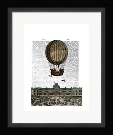 Framed Airship Over City Print