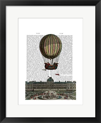 Framed Airship Over City Print