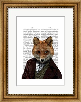 Framed Fox Portrait 2 Print