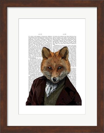 Framed Fox Portrait 2 Print