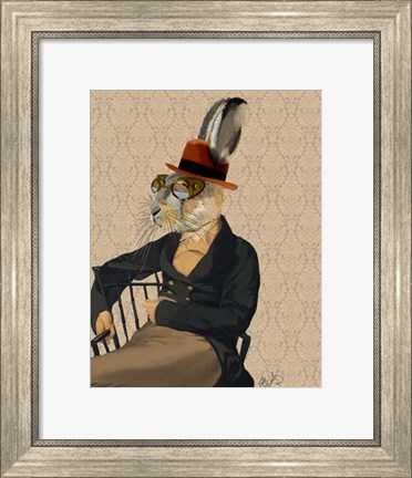 Framed Horatio Hare on Chair Print