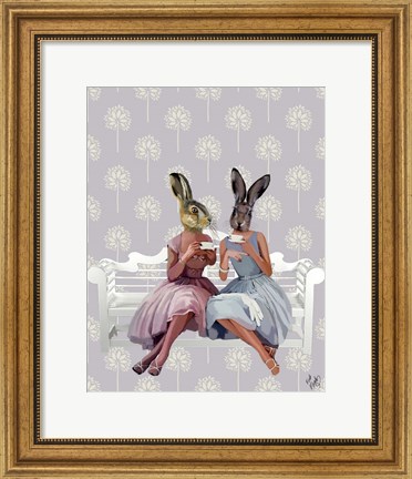 Framed Rabbit Chat Print