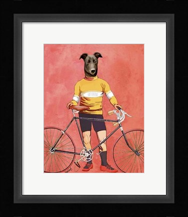 Framed Greyhound Cyclist Print