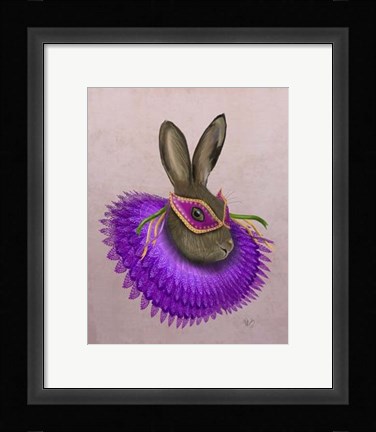 Framed Mardi Gras Hare Print