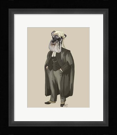 Framed Schnauzer Lawyer Print