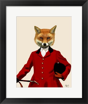 Framed Fox Hunter 2 Portrait Print