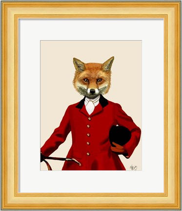 Framed Fox Hunter 2 Portrait Print