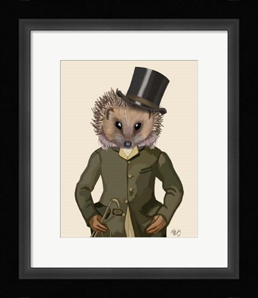 Framed Hedgehog Rider Portrait Print