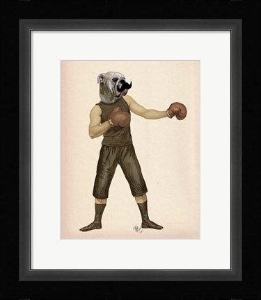 Framed Boxing Bulldog Full Print