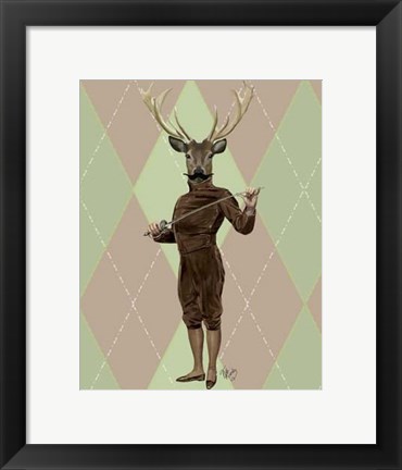 Framed Fencing Deer Full Print