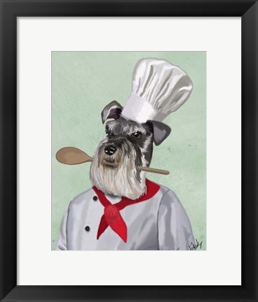 Framed Schnauzer Chef Print