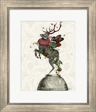 Framed Strawberry Deer Print