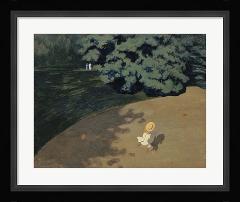 Framed Child Playing with a Balloon, 1899 Print