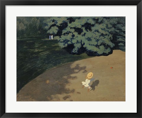Framed Child Playing with a Balloon, 1899 Print