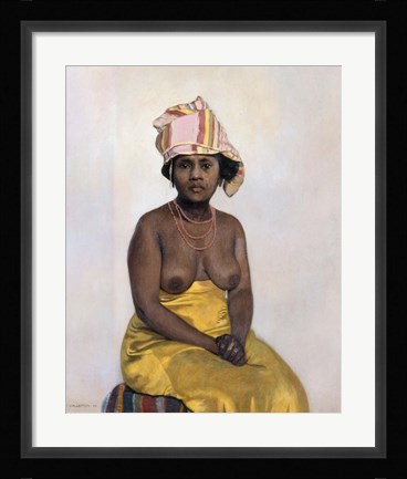 Framed African Woman, 1910 Print