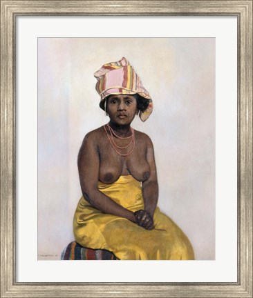 Framed African Woman, 1910 Print