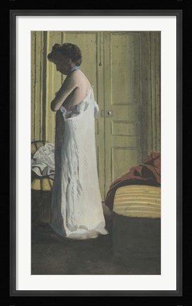 Framed Woman Removing her Chemise, c. 1900 Print