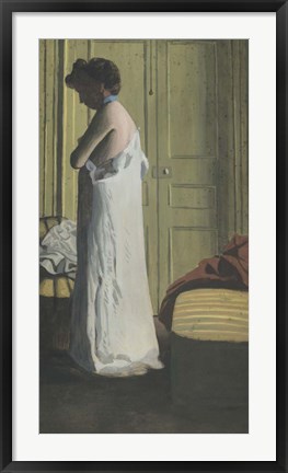 Framed Woman Removing her Chemise, c. 1900 Print