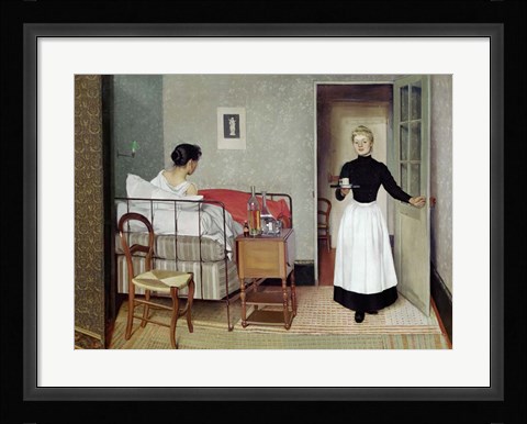 Framed Sick Patient (Helene Chatenay), 1892 Print