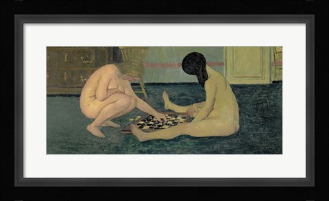 Framed Nude Women Playing at Draughts, 1897 Print