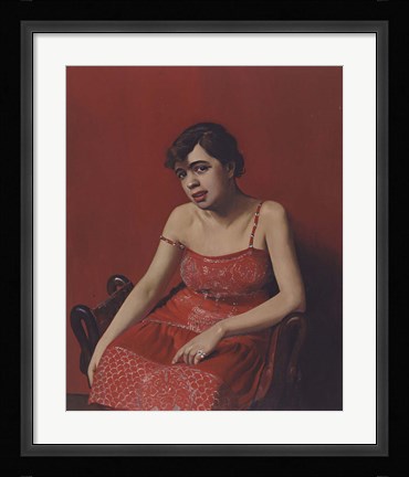 Framed Romanian in a Red Dress, 1924 Print